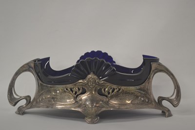 Lot 246 - A large Art Nouveau centrepiece probably WMF,...