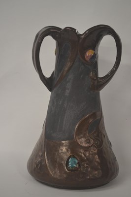 Lot 255 - An unusual Bretby Art Nouveau vase with...