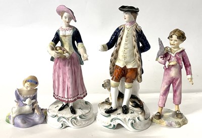 Lot 273 - A pair of Spode Chelsea style figures together...