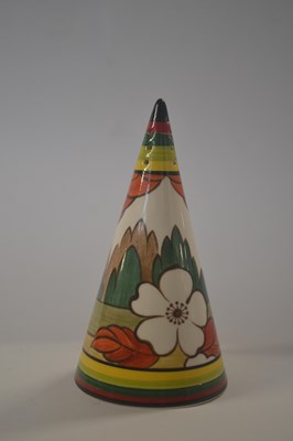 Lot 285 - A Wedgwood Bizarre style Clarice Cliff conical...