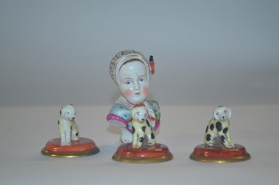 Lot 293 - A late 19th Century Capodimonte bust of a...