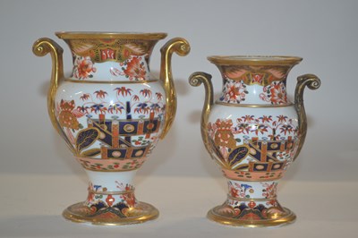 Lot 327 - Two Spode jar shaped vases with pattern number...