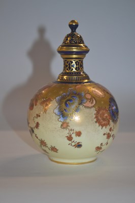 Lot 302 - A Royal Crown Derby globular vase and cover,...
