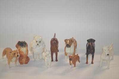 Lot 314 - A group of Beswick models of dogs including ...