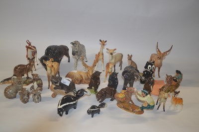 Lot 327 - Group of Beswick animals including an elephant,...