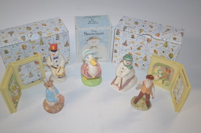 Lot 331 - A group of two Royal Doulton snowmen, one...