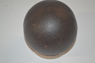 Lot 333 - A vintage iron cannonball, possibly Civil War