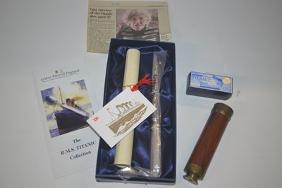 Lot 336 - A group of Titantic memorabilia including a...