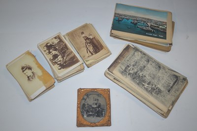 Lot 351 - Collection of early postcards and Victorian...