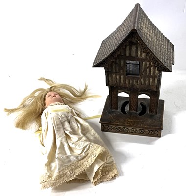 Lot 358 - A vintage German bisque doll  together with a...