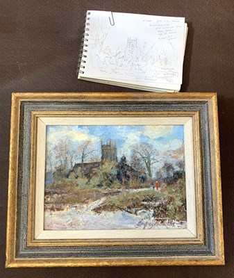 Lot 40 - Geoffrey Burrows (1934-2023), "Church on the...