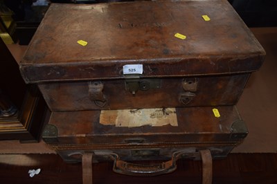 Lot 525 - A leather ammunition box bearing label for...