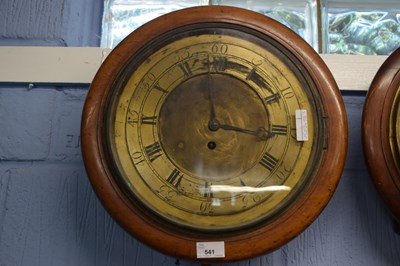 Lot 541 - A 19th Century wall clock, the unsigned...