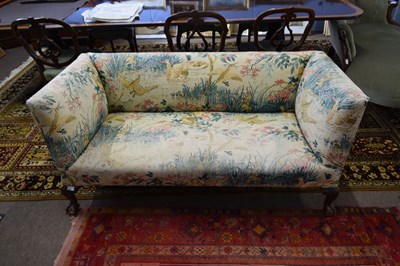 Lot 558 - A small late 19th century sofa raised on front...