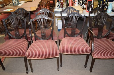 Lot 561 - A set of eight Georgian Revival shield back...