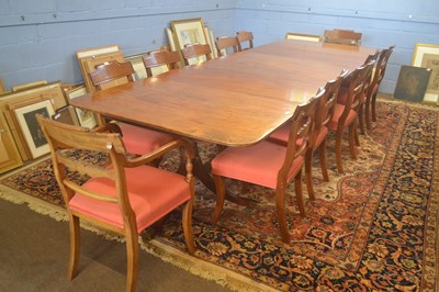 Lot 562 - A 19th Century mahogany triple pedestal dining...