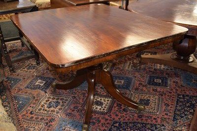 Lot 575 - 19th Century mahogany pedestal dining table,...
