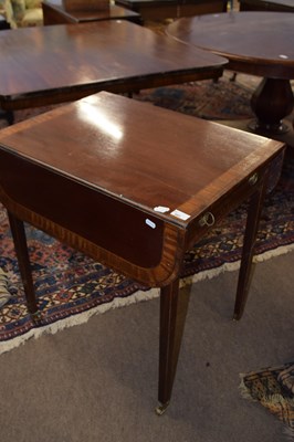 Lot 548 - A Georgian mahogany and cross banded Pembroke...