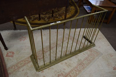 Lot 588 - A Victorian tall brass nursery type fire guard...