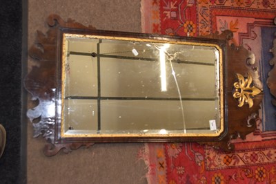 Lot 606 - A Georgian fretwork framed wall mirror, the...