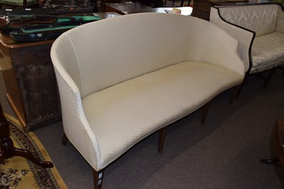 Lot 393 - A 19th Century curved back sofa, the slightly...