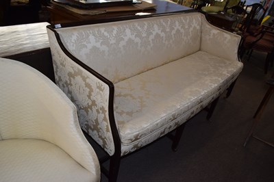 Lot 622 - 19th Century mahogany framed sofa with loose...