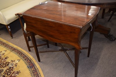 Lot 633 - A Georgian mahogany butterfly leaf Pembroke...