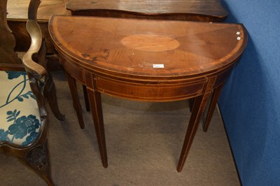 Lot 637 - A Georgian mahogany and cross banded D shaped...