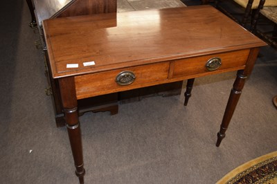 Lot 389 - A Victorian mahogany two drawer side table...