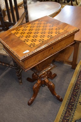 Lot 663 - A Victorian walnut veneered and inlaid...