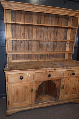 Lot 697 - A large Victorian dresser base with central...