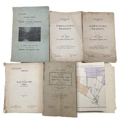 Lot 1012 - Sale Catalogue: Wood Norton Hall Estate 1928, Agriculutural Est; Corpusty Thurning
