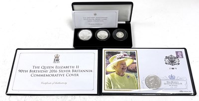 Lot 95 - Jubilee Mint; Silver Proof Laurel Coin Collection with ERII 2016 Silver Britannia Cover