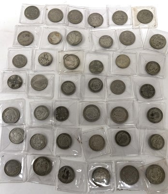 Lot 134 - Miixed Lot of Geo V Half Crowns and Florins 55 In Total