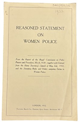 Lot 928 - WOMENS RIGHTS. Reasoned statement on Women...