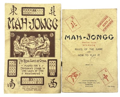 Lot 1135 - MAH-JONGG. Two items c1920. Mah-Jongg The...