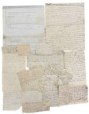Lot 1105 - MANUSCRIPT SLAVERY ACCOUNT + SMALL ARCHIVE OF...