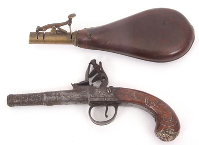 Lot 25 - A late 18th Century flint lock pistol by...