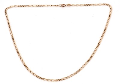 Lot 200 - A 9ct figaro chain, with tag stamped 375 with...