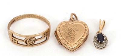 Lot 214 - A mixed lot: to include a 9ct Mackintosh style...