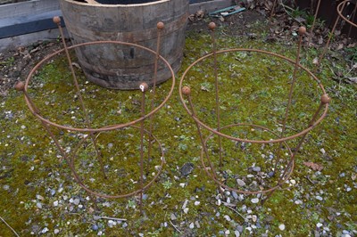 Lot 9 - Pair of trumpet plant supports, 60cm high