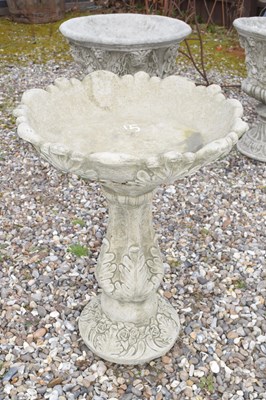 Lot 15 - Decorative composite bird bath, approx 60cm high