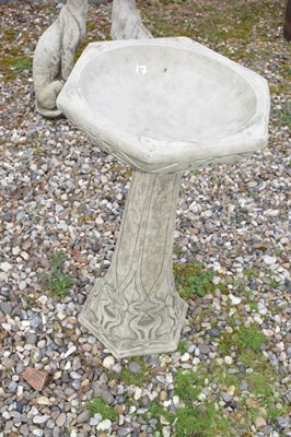 Lot 17 - Decorative composite bird bath, approx 60cm high
