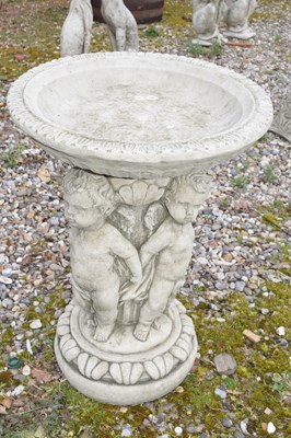 Lot 20 - Composite decorative bird bath, 54cm high