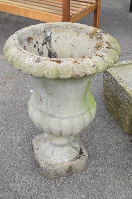 Lot 51 - Composite garden urn/planter, height approx...