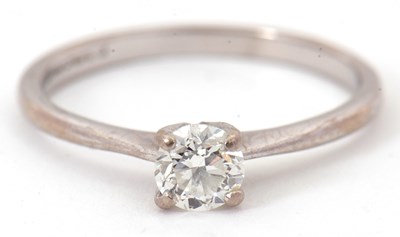 Lot 66 - A GIA certified 18ct diamond solitaire ring,...