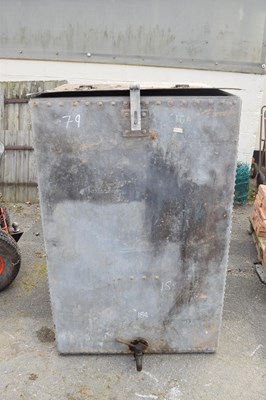 Lot 79 - Large galvanised water tank, height approx 135cm