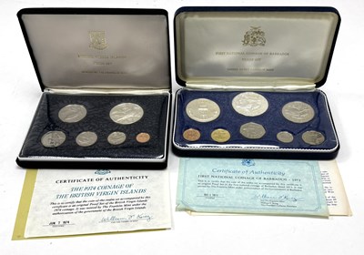 Lot 126 - Franklin Mint: Proof Coin Set Barbados 1973 and BVI 1974