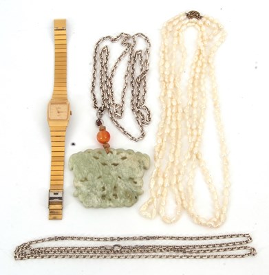 Lot 266 - A mixed lot: to include a two strand rice...