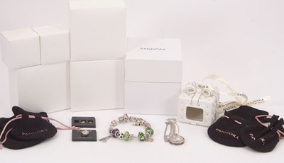 Lot 271 - A quantity of Pandora jewellery: including a...
